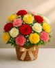 Mix basket of roses and carnations. Quick delivery in Ahmedabad