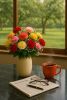 Mix carnations in a ceramic vase - Ahmedabad Delivery