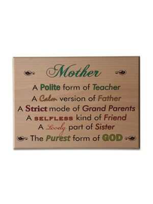 Wooden Plaque: Design - Thank you Mom