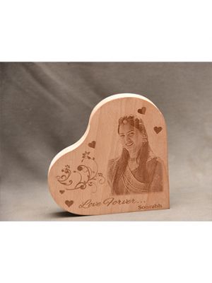 Engraved Wooden Heart Plaque
