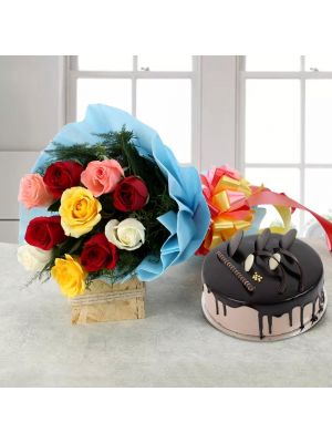 Mix Roses With Cake