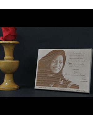 Engraved wooden Plaque With Photo and Message